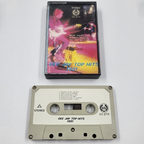 Dee Jay Top Hits 1981 Cassette Tape Rare 80s Pop Rock Compilation
