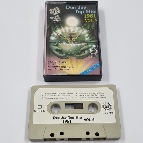 Dee Jay Top Hits 1981 Vol 5 Cassette Tape Vintage 80s Music Album