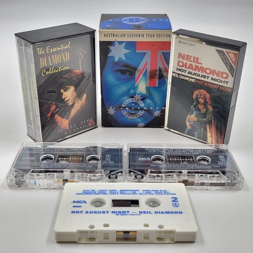 Neil Diamond Hot April Nights Australian Tour 3 Cassette Set Souvenir