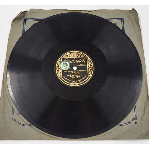 Brunswick In Sunny Hawaii Honolulu Sweetheart of Mine Phonograph Record