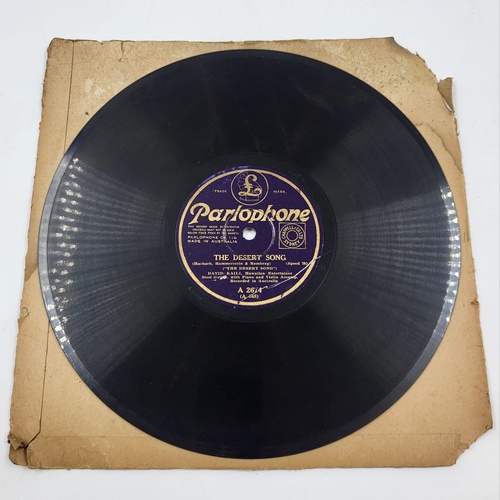 Parlophone The Desert Song One Alone 78 RPM Vintage Phonograph Record