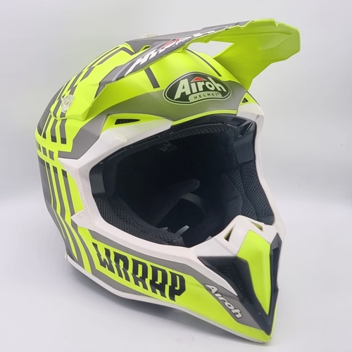 Airoh Wraap Broken Off Road Motocross Helmet Yellow Matte Size Medium