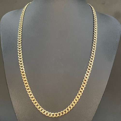Unisex 9ct Yellow Gold Curb Link Necklace