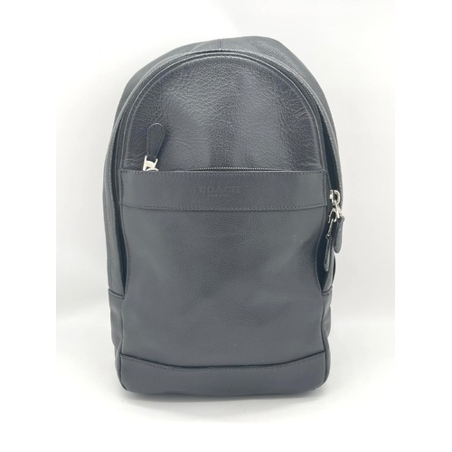 Coach Charles Backpack Crossbody Black Leather Compact H32 L22 W4 cm