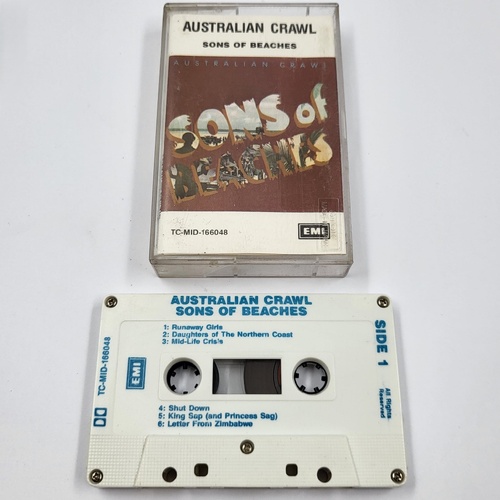 Australian Crawl Sons of Beaches 1982 Cassette Tape Vintage Rock Music
