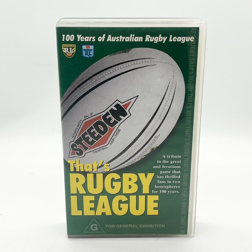 That's Rugby League VEG 148 100 Years of Australian Rugby League VHS