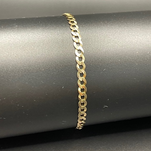 Unisex 9ct Yellow Gold Curb Link Bracelet
