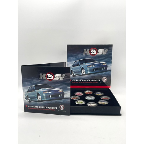 HSV Coin Collection 9 Genuine Australian Pennies Black Nickel Set