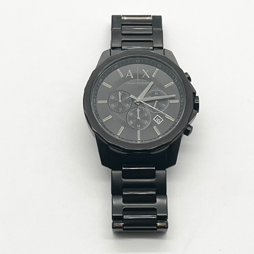 Armani Exchange AX1748 Chronograph Black Stainless Steel Watch 5ATM Date