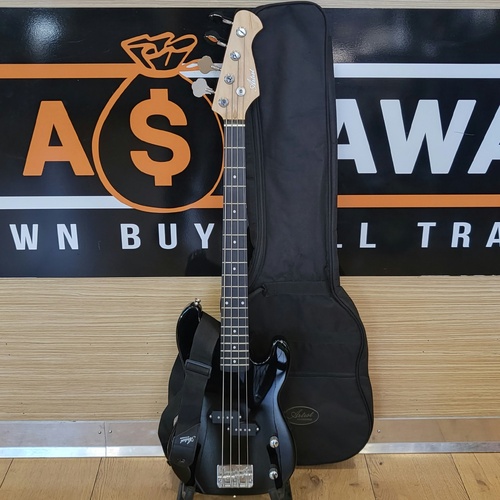 Artist APB 4-String Electric Bass Guitar Black with Strap & Gig Bag