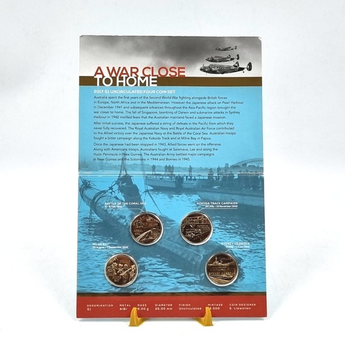 2017 RAM $1 A War Close to Home Four Coin Set Battle Coral Sea UNC