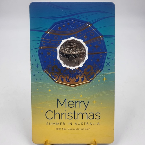 2021 Australia 50c Christmas Coin UNC Summer in Australia JC Design