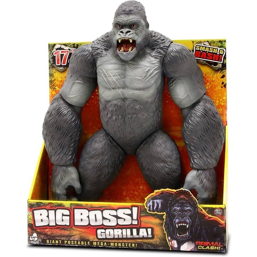 Lanard Primal Clash Big Boss Gorilla 17 Inch Poseable Action Figure