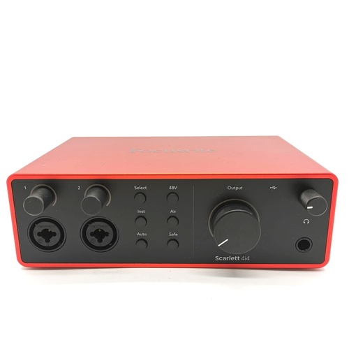 Focusrite Scarlett 4i4 4th Gen USB Audio Interface with USB and Power Cable