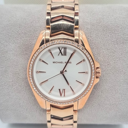 Michael Kors MK6694 Whitney Rose Gold Crystal White Dial Ladies Quartz Watch