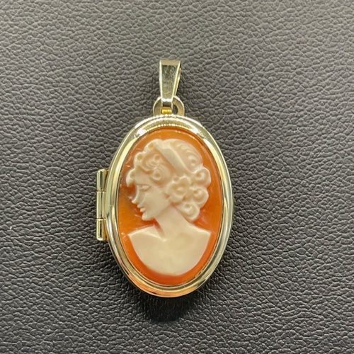Ladies 9ct Yellow Gold Oval Cameo Pendant