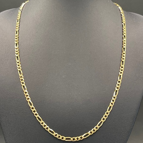 Unisex 18ct Yellow Gold Figaro Link Necklace