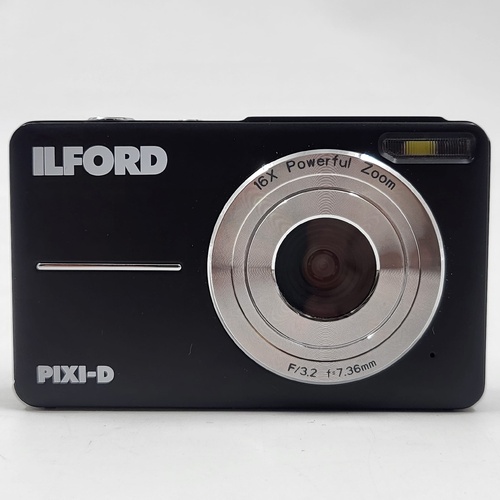 Ilford PIXI-D Black 44MP Point Shoot Digital Camera 16x Zoom 1080p