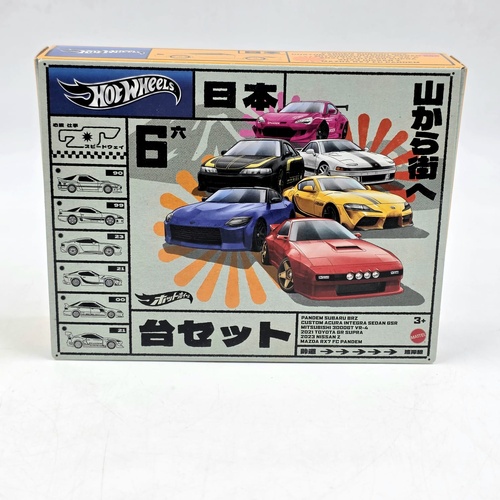 Hot Wheels Japanese Car Culture Themed Multipack 6-Pack Toy Car Set