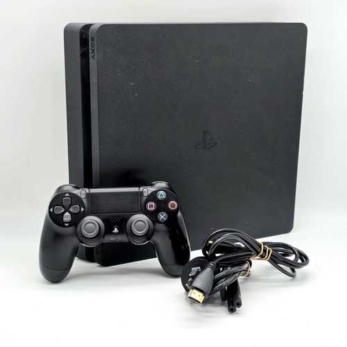 Sony PlayStation 4 Slim 500GB Console Black Update Version 12.52 with Controller