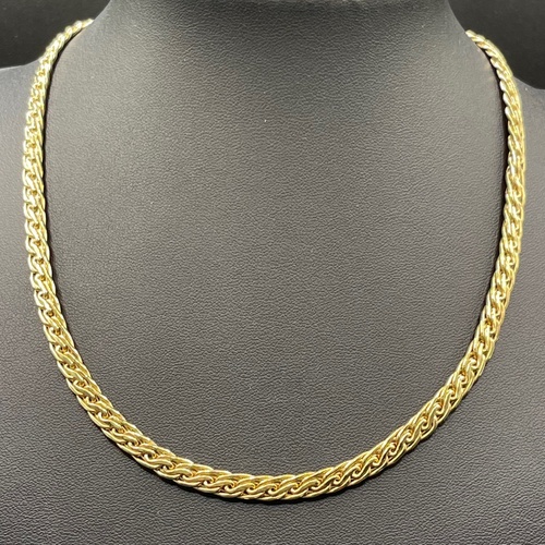 Ladies 9ct Yellow Gold Byzantine Link Necklace
