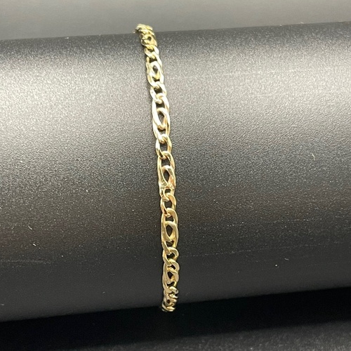 Unisex 9ct Yellow Gold Birdseye Link Bracelet