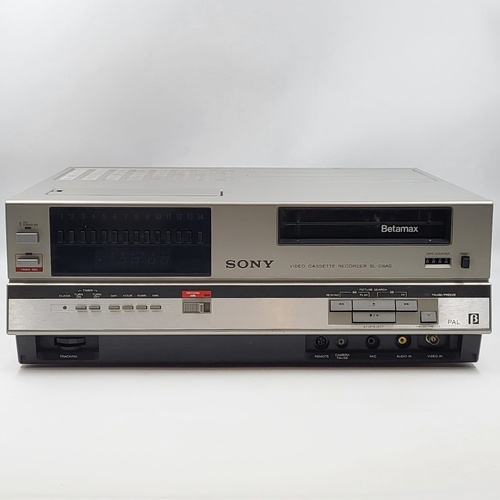 Sony Betamax SL-C6AS Video Cassette Recorder with Remote Manual Demo Tape