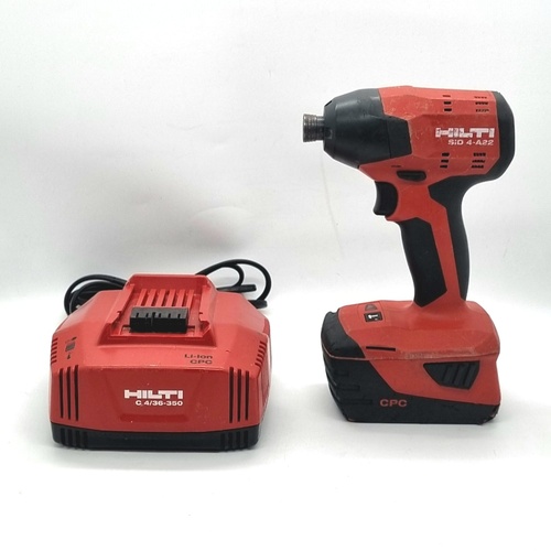 Hilti SID 4-A22 Cordless Impact Driver Kit with 5.2Ah Battery and Charger