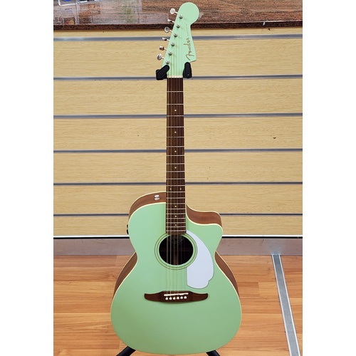 Fender Newporter Player Acoustic Electric Guitar Surf Green 20 Fret