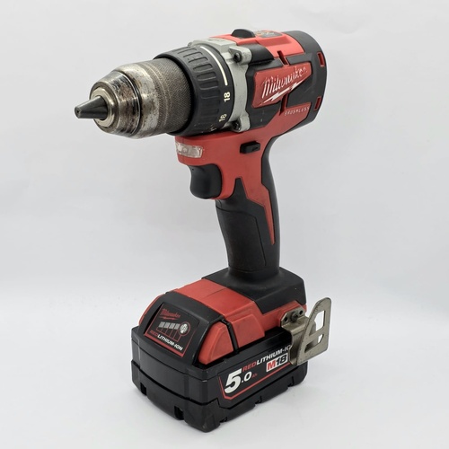 Milwaukee M18 CBLDD Compact Brushless Drill Driver with 5.0Ah Battery