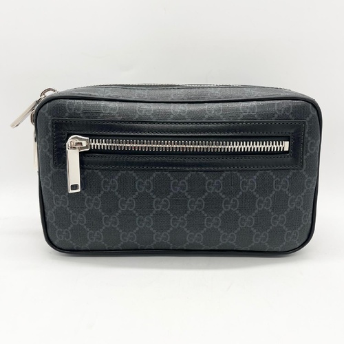 Gucci Medium GG Supreme Canvas Belt Bag Web Strap