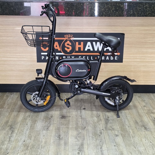 Estate Electric Folding E-Bike EST-EFLDBIKE14 with Kickstand and Basket