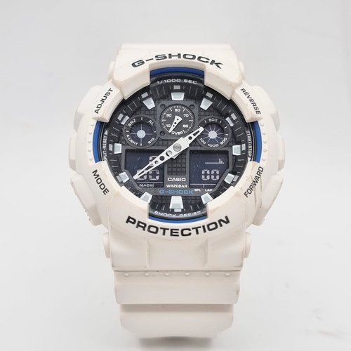 Casio G-Shock GA-100B-7A Analog Digital Resin Strap Mens Watch 200m WR