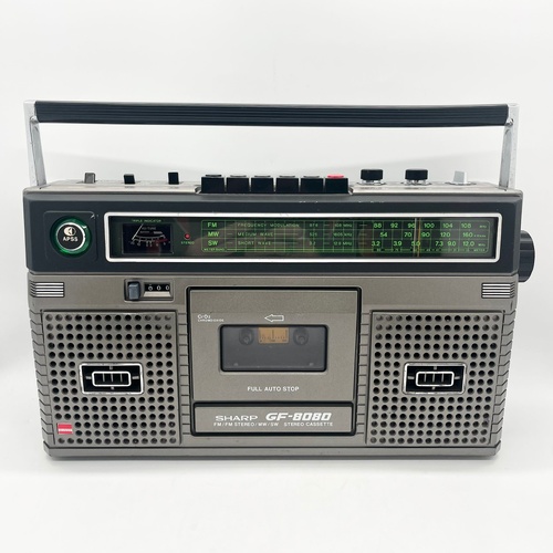 Vintage Sharp GF-8080X Boombox Cassette 3 Band Radio 1976 Made in Japan
