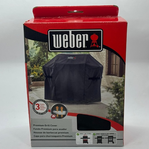 Weber Premium Grill Cover Spirit 400+ Series 4-Burner BBQ Outdoor Waterproof