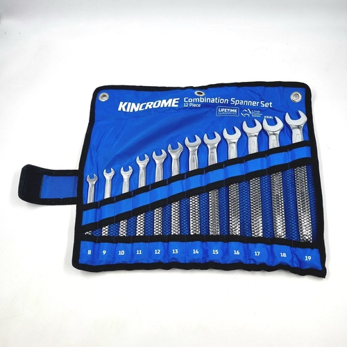 Kincrome K3181 12pce Metric Combination Spanner Set In A Roll Up Bag