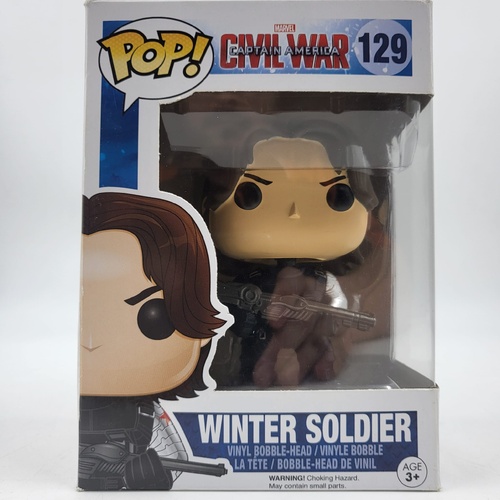 Funko Pop! Marvel Captain America Civil War Winter Soldier #129 Vinyl Bobblehead