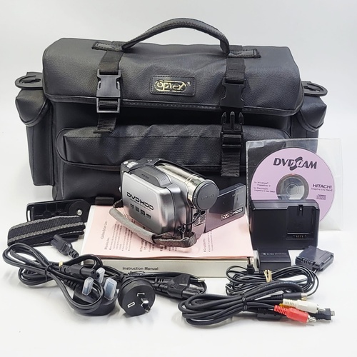 Hitachi DZ-HS500SW DVD/HDD Hybrid Camcorder with Accessories & Carry Bag – Handycam Video Camera
