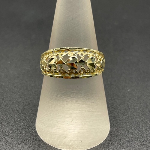 Ladies 10ct Yellow Gold Filigree Ring