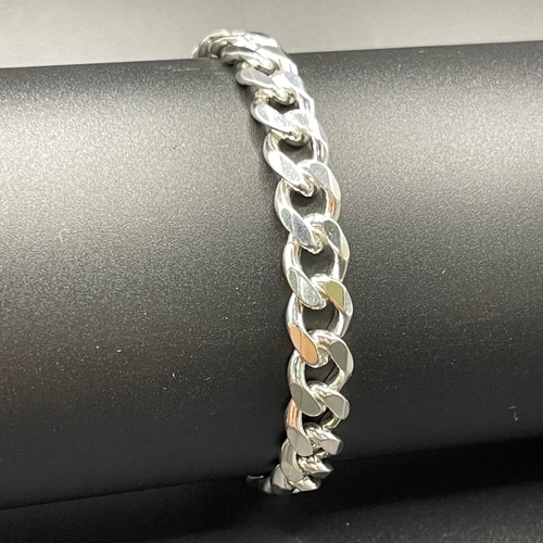 Unisex 925 Sterling Silver Curb Link Bracelet