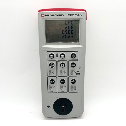 Seaward PAC3760 DL PAT Portable Appliance Tester with Case Cables and Manual