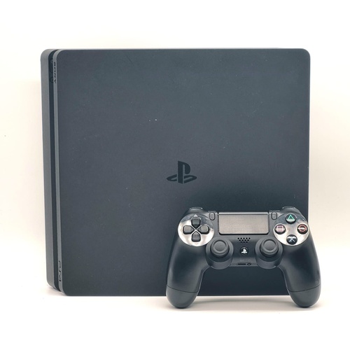 Sony PlayStation 4 Slim 1TB Console Black CUH-2102B with Controller and Leads