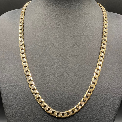 Unisex 9ct Yellow Gold Curb Link Necklace