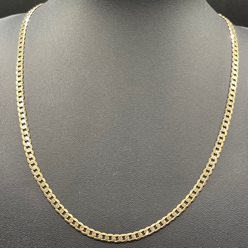 Unisex 9ct Yellow Gold Curb Link Necklace