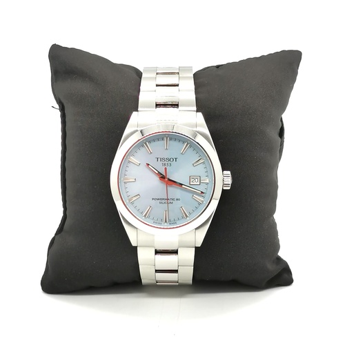 Tissot Gentleman Powermatic 80 Silicium T127.407.11.351.00 Ice Blue Dial Watch