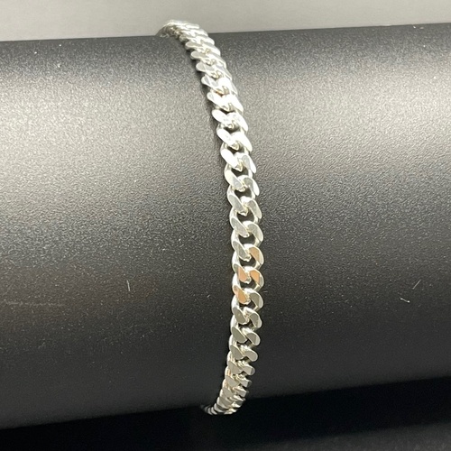Unisex 925 Sterling Silver Curb Link Bracelet