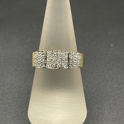 Ladies 18ct Yellow Gold Natural Diamond Cluster Ring