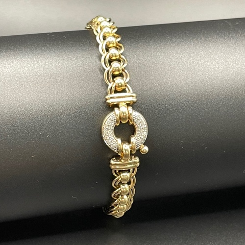 Ladies 9ct Yellow Gold Double Belcher Link Bracelet