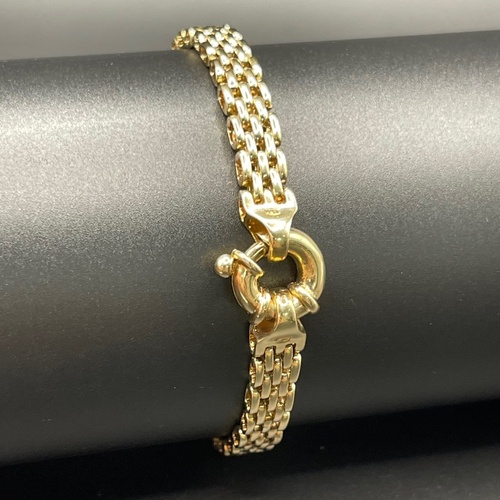 Ladies 9ct Yellow Gold Gate Link Bracelet