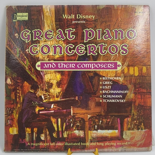 Walt Disney Presents Great Piano Concertos and Their Composers Vinyl Record